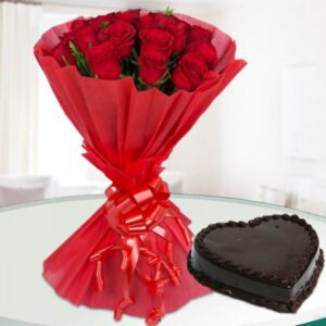 Chocolate Rose Heart